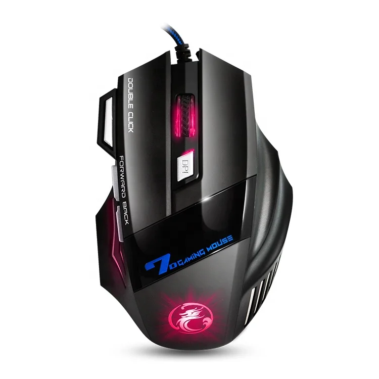 7 Buttons LED USB Wired Gaming Mouse Adjustable 2400DPI for Pro Gamer