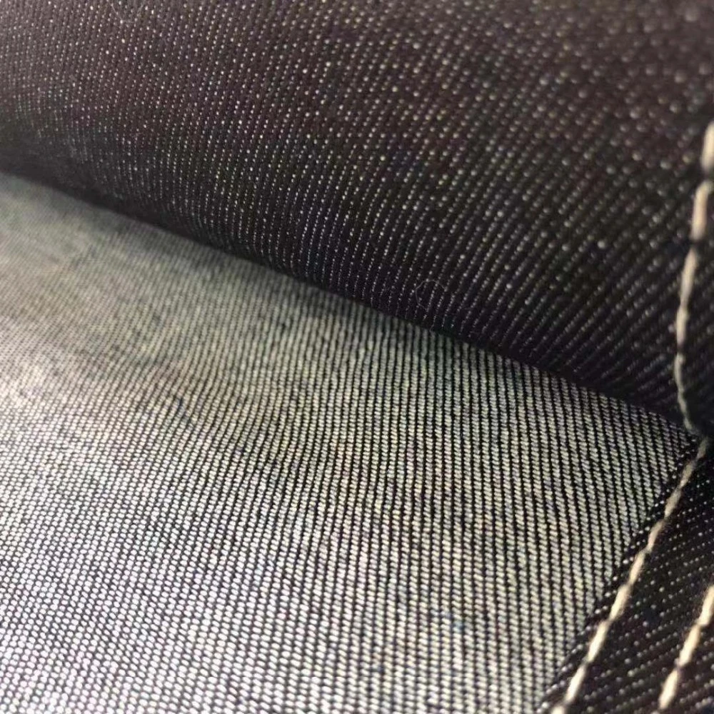 Repreve super soft denim fabric wholesale factory mill make from recycled plastic bottles with tag for women pants