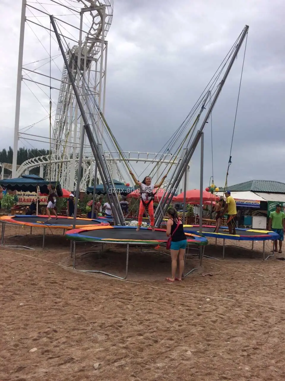 High Evaluation large 4 in 1 bungee trampoline/bungee trampoline price/bungee jumping trampoline QX-120A