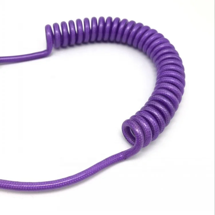 
Heavy duty safety coil tool lanyard with airscraft aluminum carabiner 