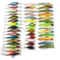 43 Pcs Pack 6 Model Minnow Fishing Lure 3D Fish Eye Minow Hard Plastic Fishing Wobblers