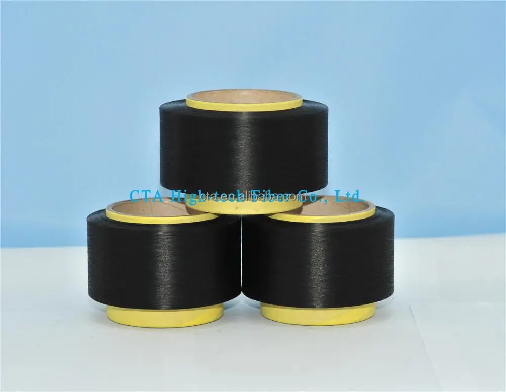 electric carbon thread polyester yarn 20D/3F, carbon black thermal conductive yarn