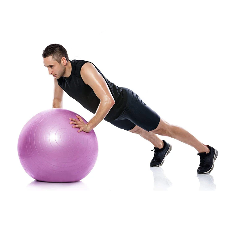 65cm ECO Friendly Custom Printed PVC Yoga Ball With Pump