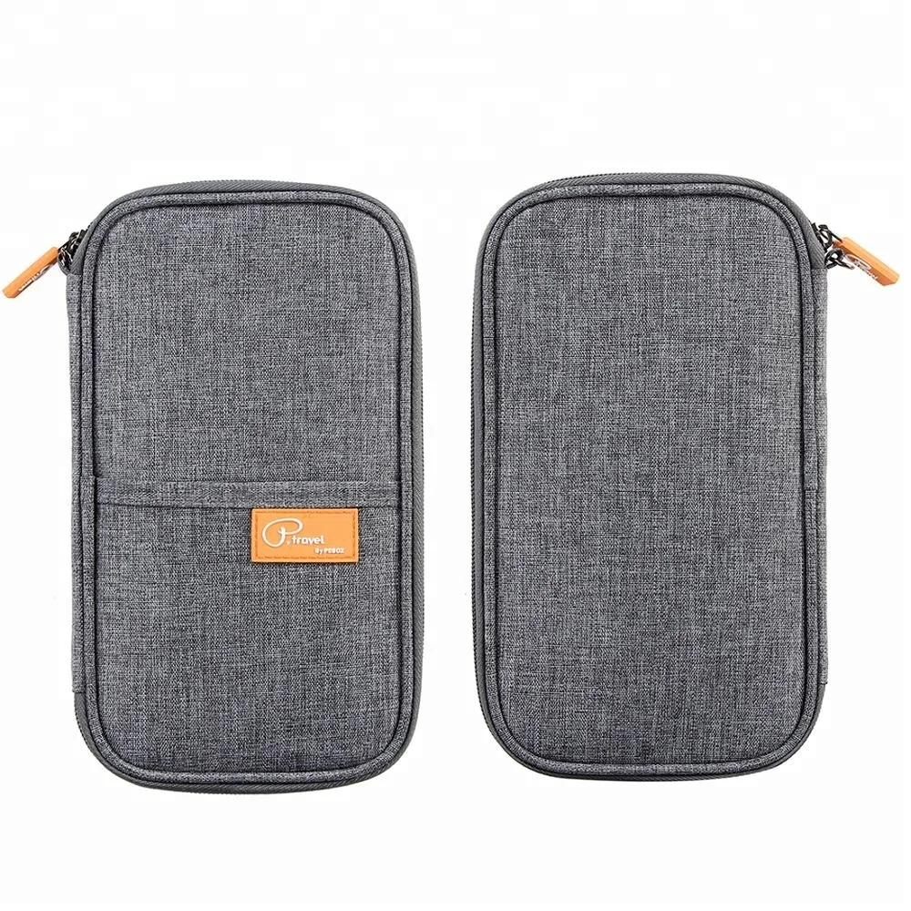 P.travel Cheap Nylon Waterproof Rfid Blocking Credit Card organizer personalized passport holder Cover Travel Wallet