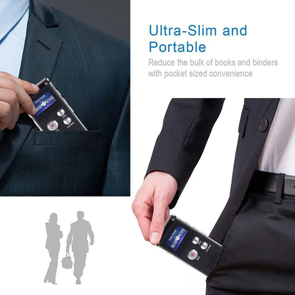 Voice Activated Rechargeable Multifunctional MP3 Music Player Dictaphone