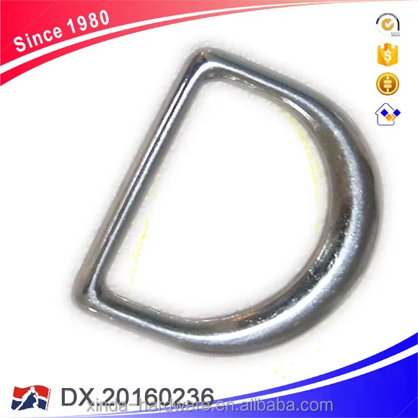 
Zinc Alloy Metal D Ring for Garment Bag and Shoes 