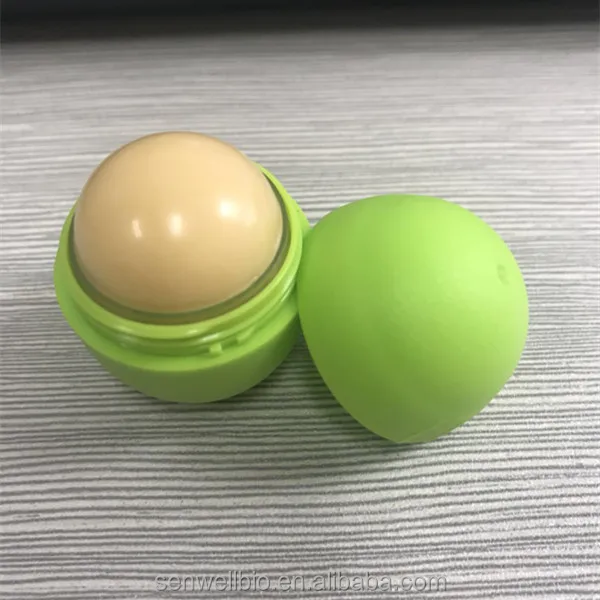 Ball Coconut Oil Lip Balm Cute Round Natural Wholesale Waterproof Stick Female 4g Beeswax Organic Lip Balm Ball Shape with Logo