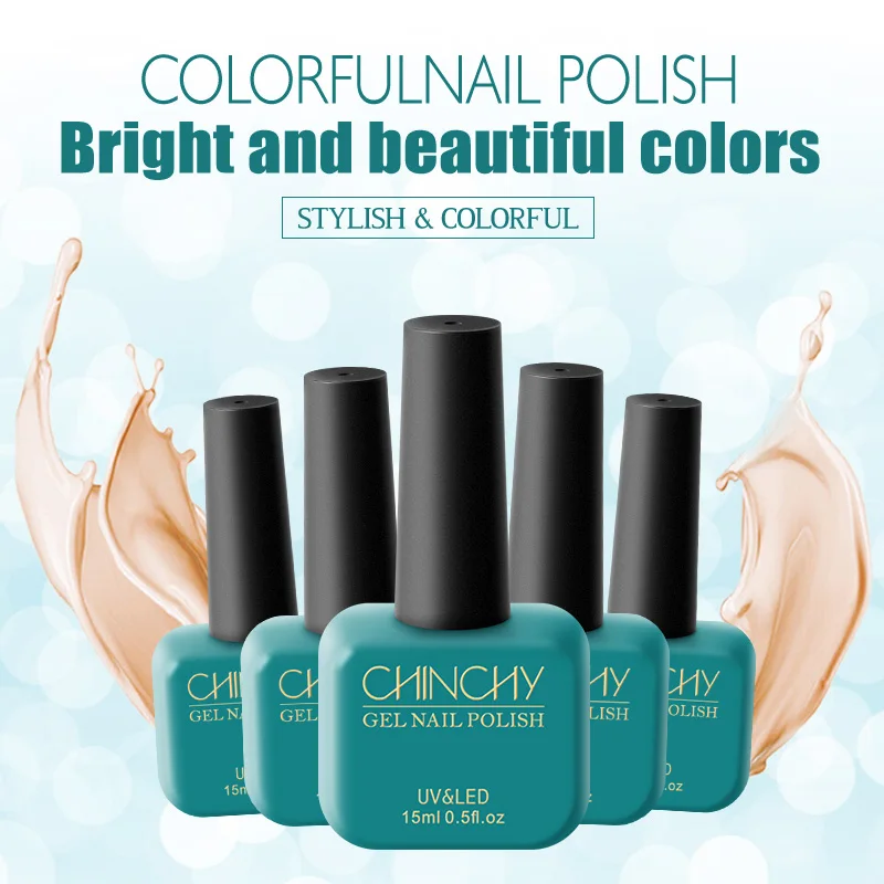 Chinchy Nail Base Gel Top Coat 15ml Resin LED Varnish Long Lasting Gel Nail Polish Soak Semi Permanent Gel Primer Nail Lacquer