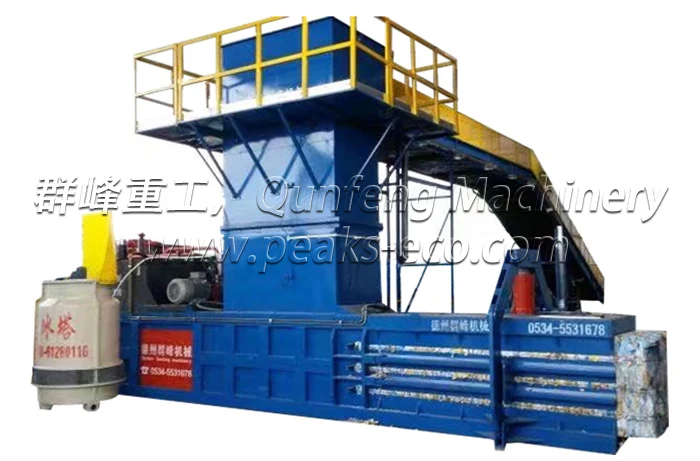 Carton baler machine hydraulic horizontal waste baler