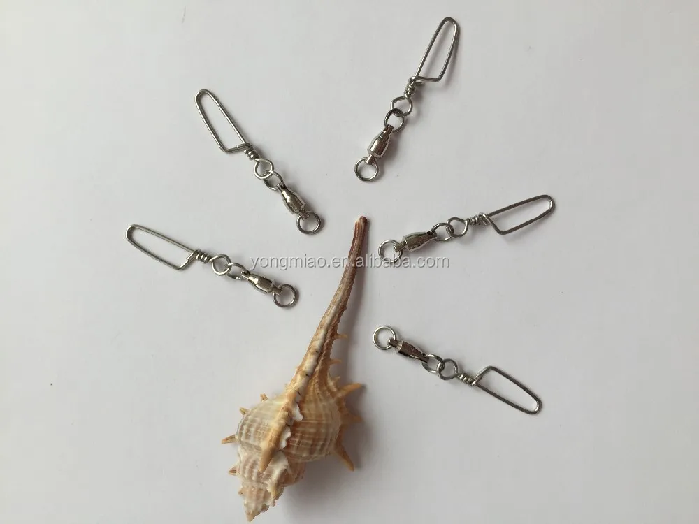 Ball bearing swivel with two solid ring with costlock snap fishing tackle