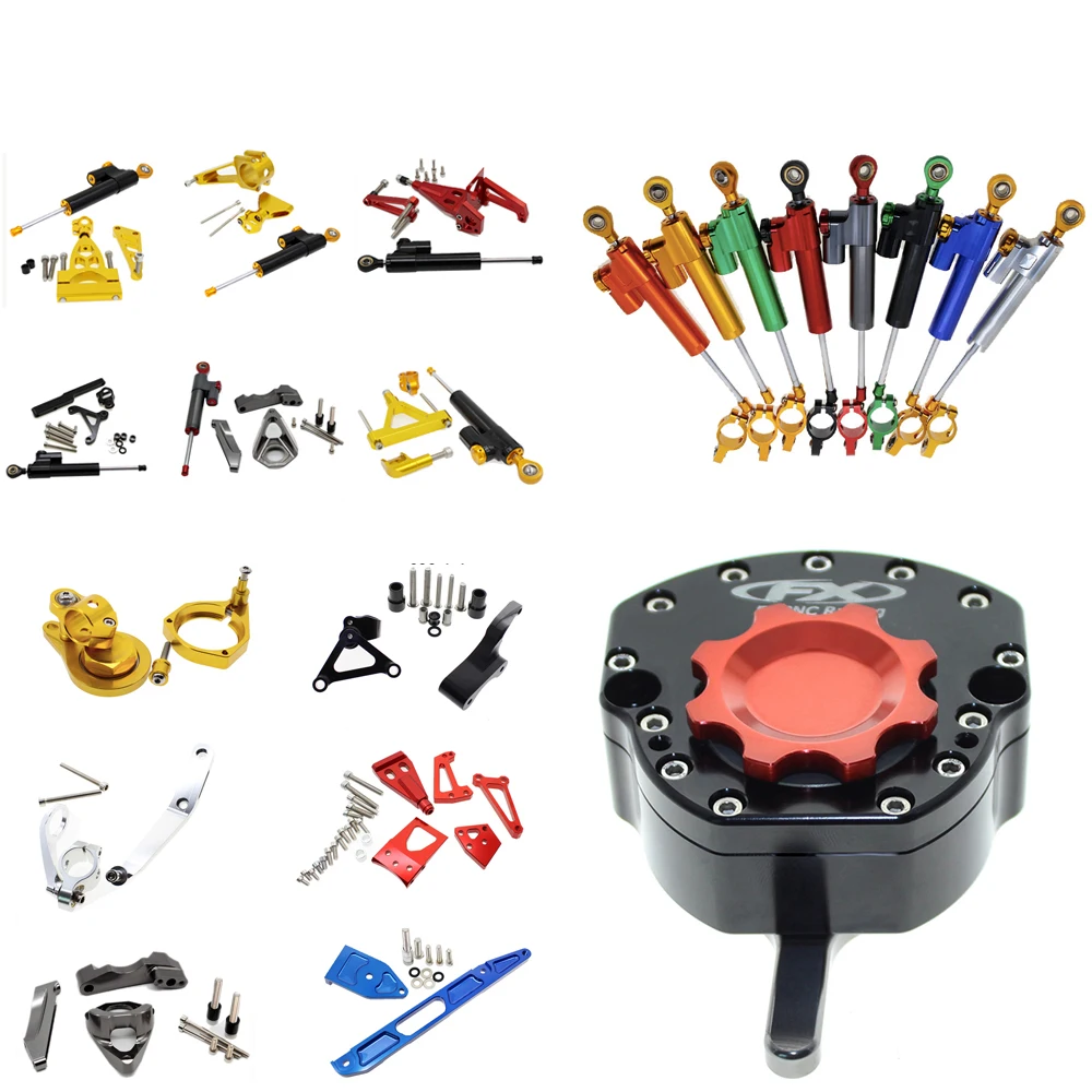 Motorcycle Damper Stabilizer universal fit all brands all model racing cnc steering damper kits