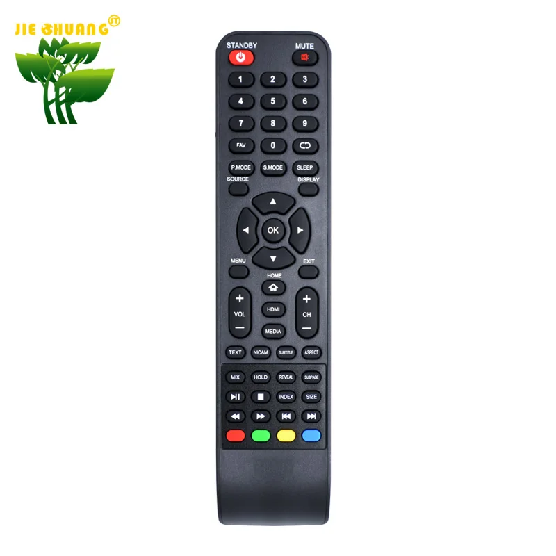 High Quality Smart 2.4G Wireless IR Learning Function 53 keys ABS Black  Universal Remote Control for Android TV, TV Box