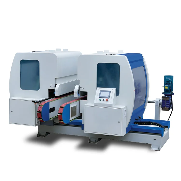 wood double end sawing and milling machine for wood floor board
