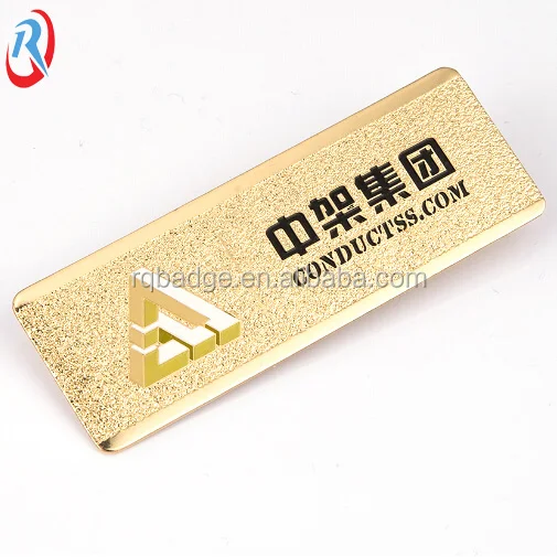 custom logo fashion Metal brand name plate