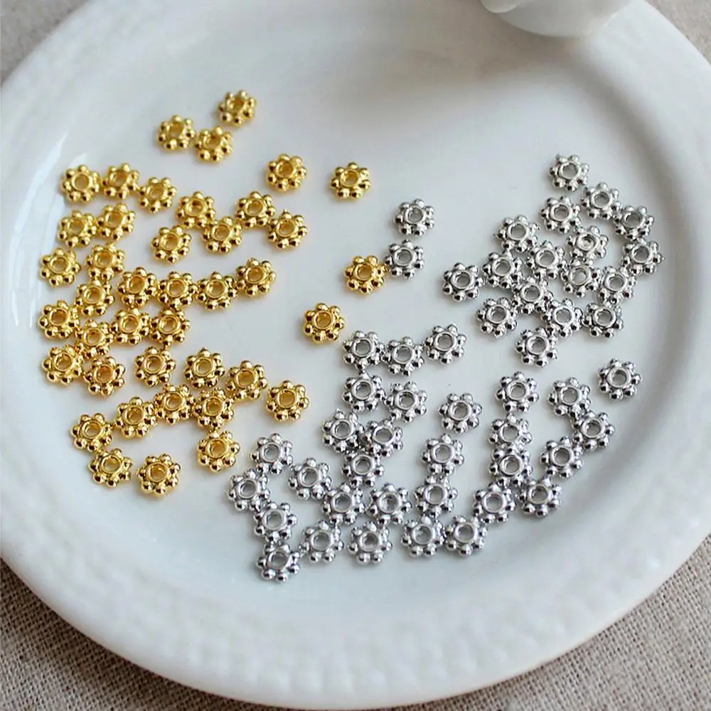 Metal Daisy Spacer Beads for DIY Jewelry Making