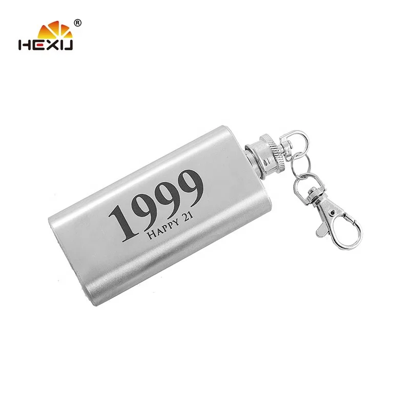 
18/8 2oz Stainless Steel Mini 2 Oz Key Chain Hip Flask Manufacturers 