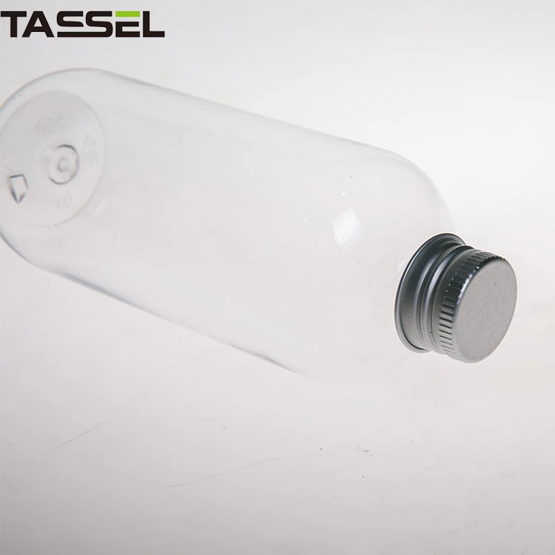 
Round PET Clear Plastic Bottles With Aluminium Screw Cap 