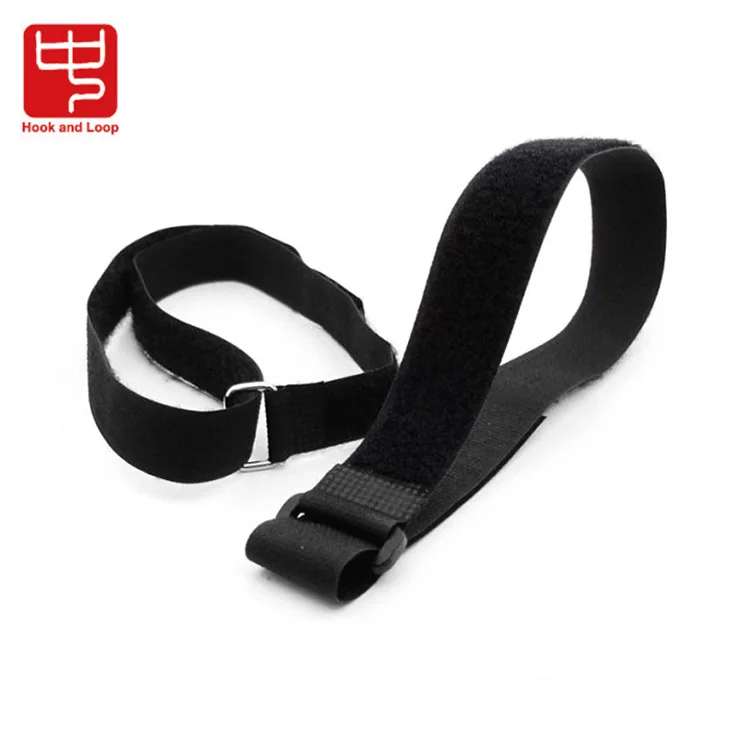 Heavy duty hook and loop strap withe metal buckle
