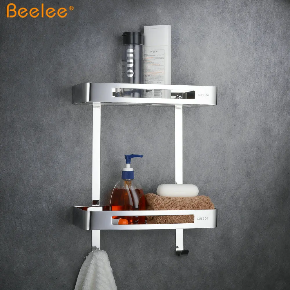  Beelee BA9287C2 заводская цена угловая полка для ванной комнаты дома и отеля