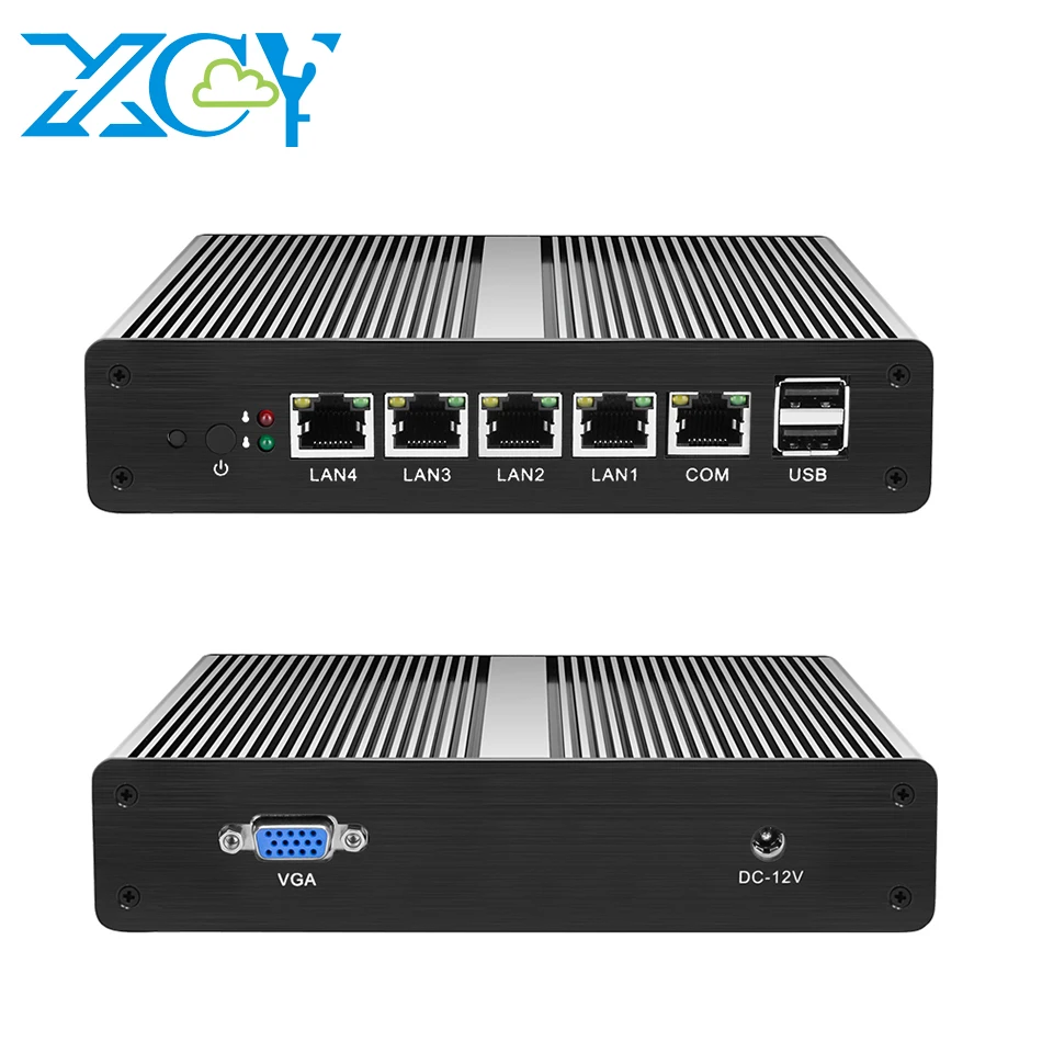 XCY брандмауэр коробка procesadores Celeron J1900 портативных компьютеров 4 порта ethernet mini pc