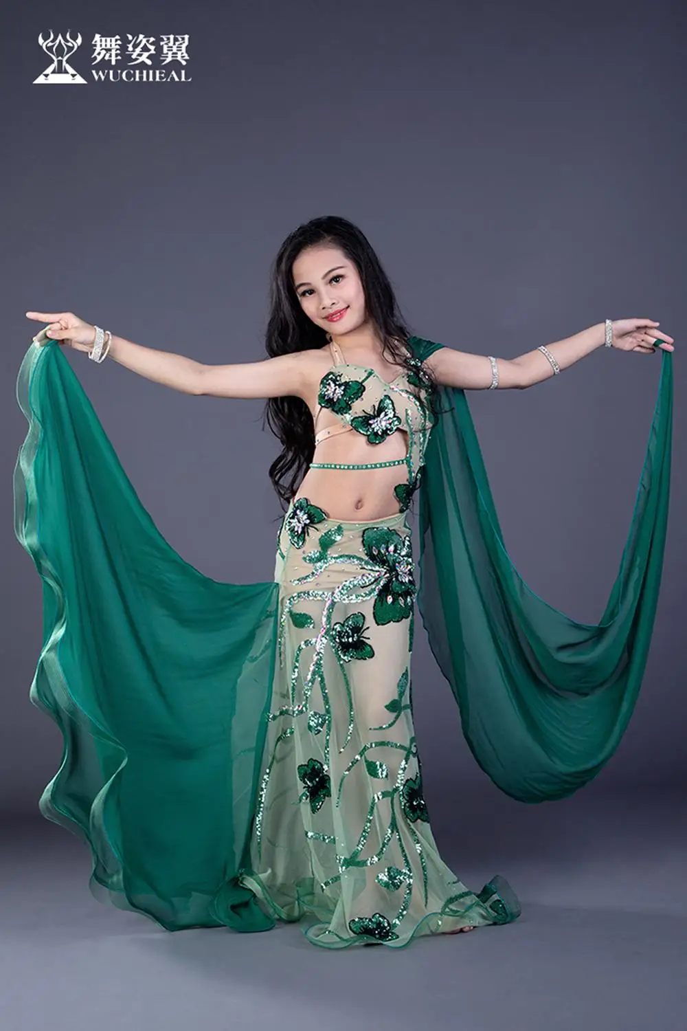 
RT256 Wuchieal Fashion Kids Professional Bellydance Costume 