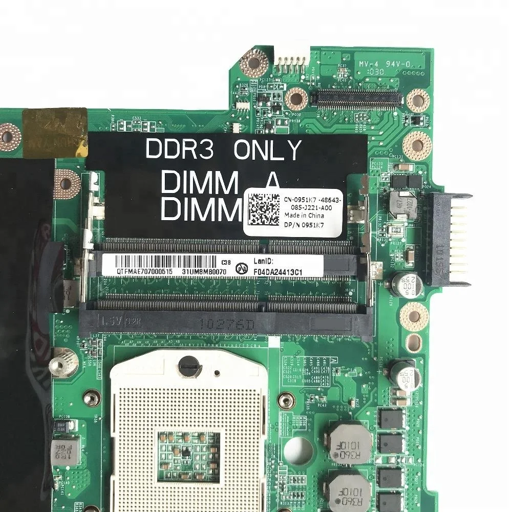 100% working For DELL N4010 Laptop Motherboard CN-0951K7 951K7 DAUM8CMB8C0 HM57 DDR3 HD5650M