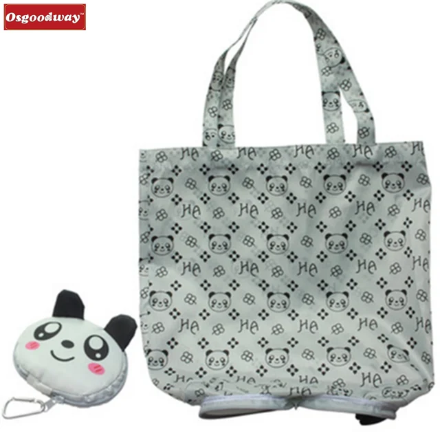 Osgoodway Мультфильм Аниме складной Торговый Tote многоразовая эко-сумка панда лягушка, Свинья медведь Водонепроницаемая хозяйс
