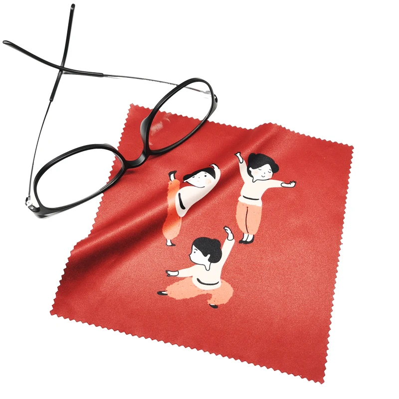 Custom Digital Printed Soft Microfiber Eyeglasses Cleaning Cloth Sunglasses Wiping Cloth
