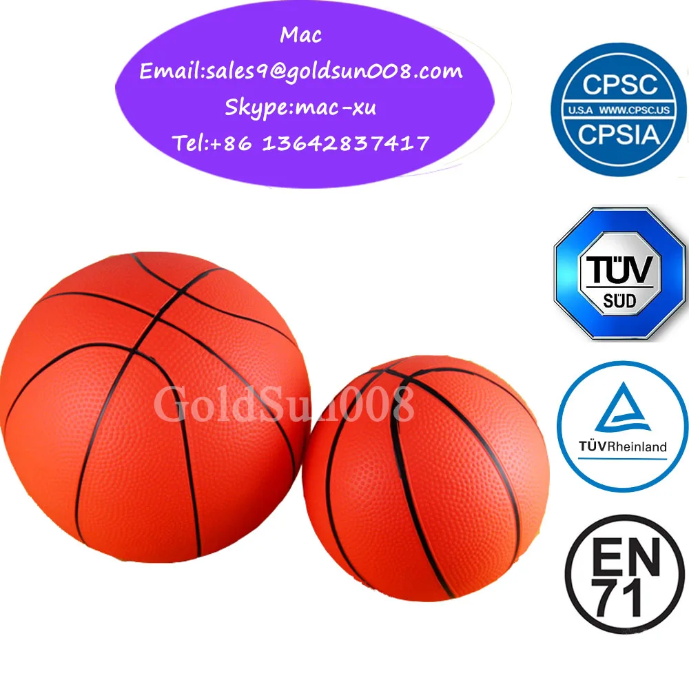 Promotion PVC toy Mini soft inflatable Basketball for kids with poly bags