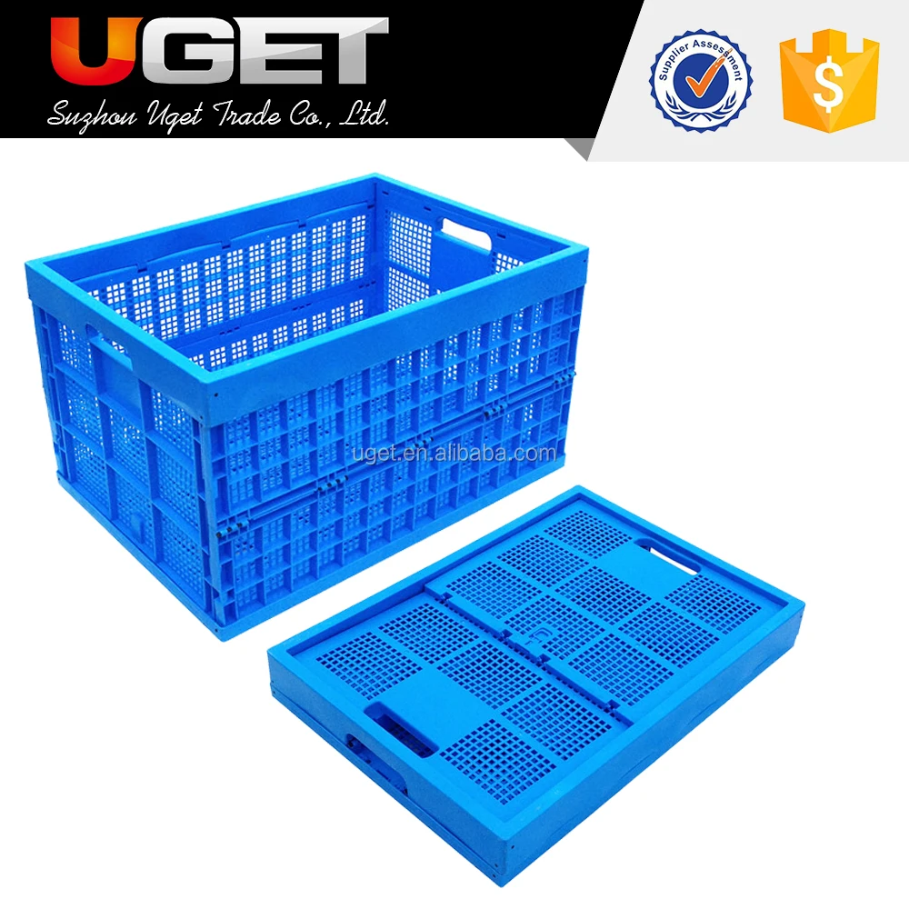 China Manufacture Fruit & Vegetable Storage Folding Plastic Crate