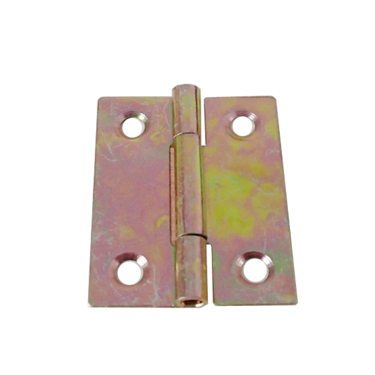 Guangyou Custom wooden box countersunk hole small steel color zinc plated metal box hinge