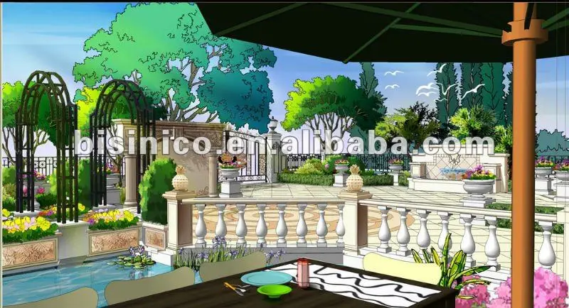 High definition 3D landscape design,3D rendering,3D exterior design