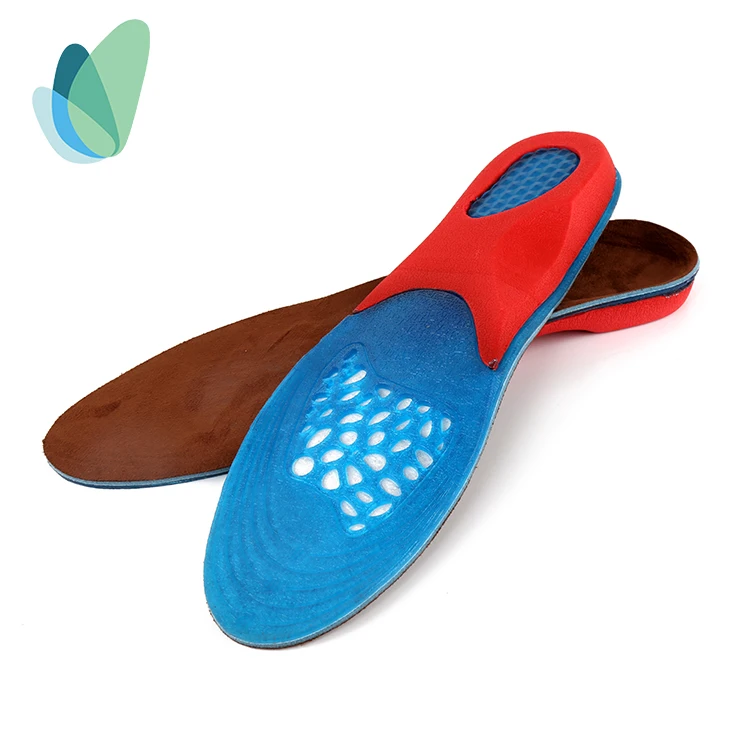 Полная длина поддержки свода спорта СЭБС гель TPE ЕВА стельки ортопедические