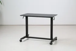 JUSTHOME Wholesale ergonomic adjustable height sit and stand computer desk lifting office table with wheels