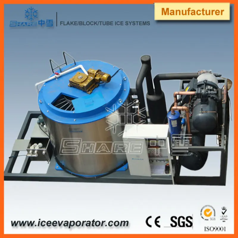 10tons flake ice maker machine with water cooling, for fishery industrial