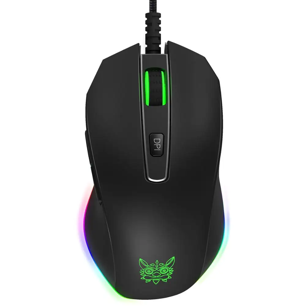 
ONIKUMA CW60 Pro Wired High Sensitivity Ergonomic Sweat-Resistant RGB Lighting Real 1000-6000 DPI Gaming Mouse 