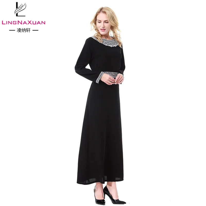 
Abaya Kaftan Maxi Ethnic Muslim Long Dress for Women 