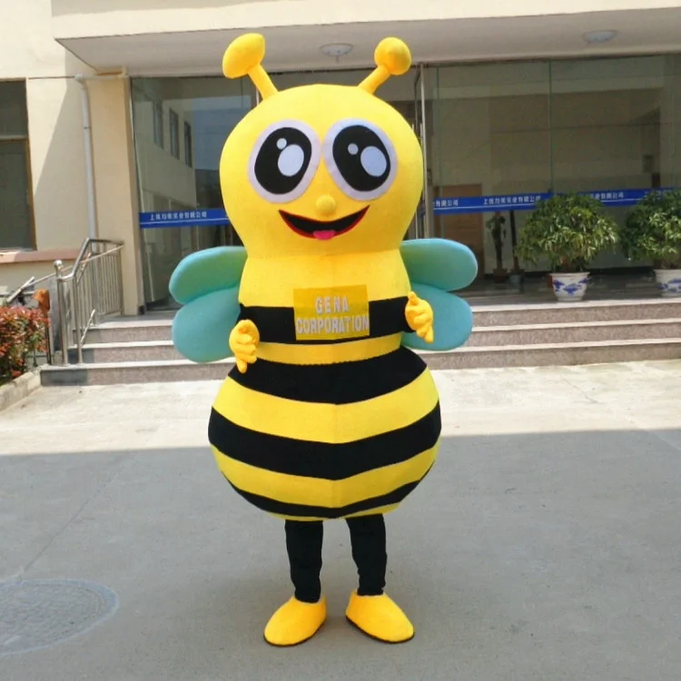 
Adult animal yellow bee mascot costume 