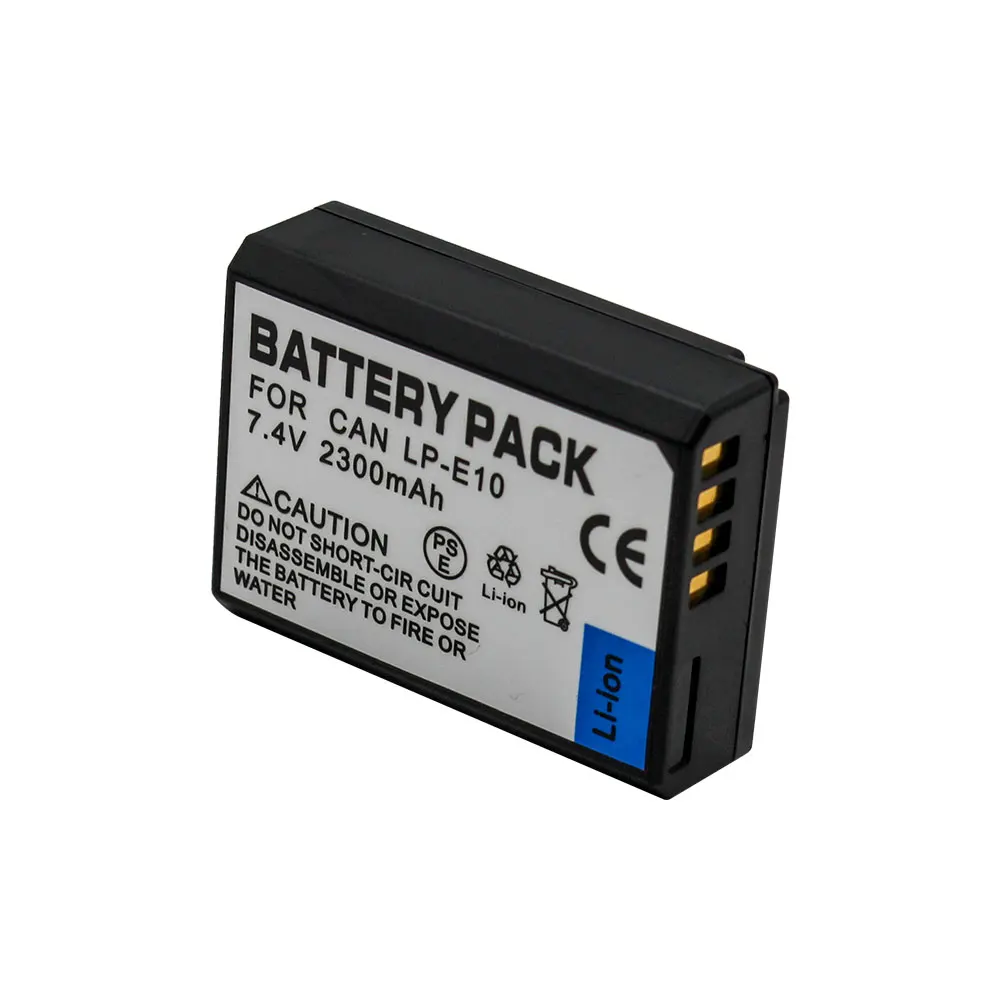 LP-E10 7.4V 2300mAh Camera Battery for Canon EOS 1100D 1200D 1300D 2000D 4000D Rebel T3 T5 T6 KISS X50 X70