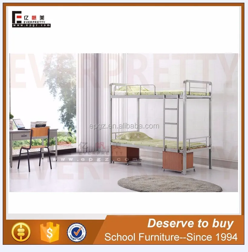 Hot sale bunk bed loft beds with desk for school