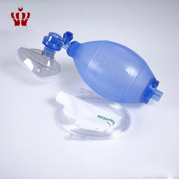 Artificial emergency manual oxygen breath resuscitator