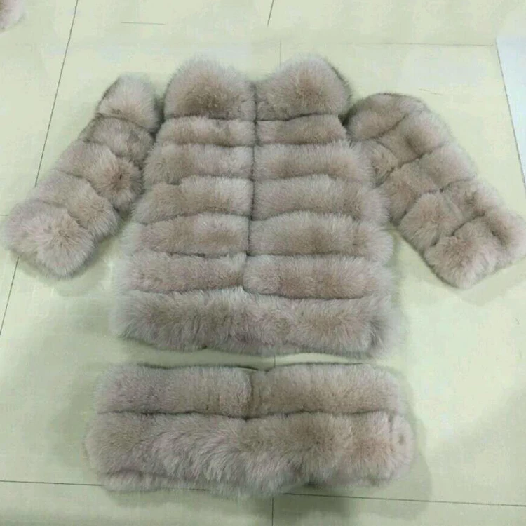 Fashion Beautiful Wholesale Custom Fur Coat Colorful Women Winter Warm Natural Removable Real Fox Fur Coat