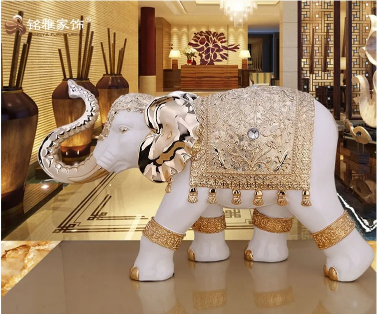 Статуя слона из Таиланда, подарок, статуя животного из смолы, китайский поставщик, декоративные центральные части стола