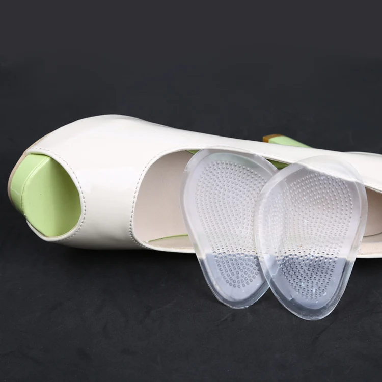Transparent Anti slip Sticky High Heel Shoes Soft Silicone Gel Foot Massage Ball of Foot Cushions Pain Relief Shoe Inserts
