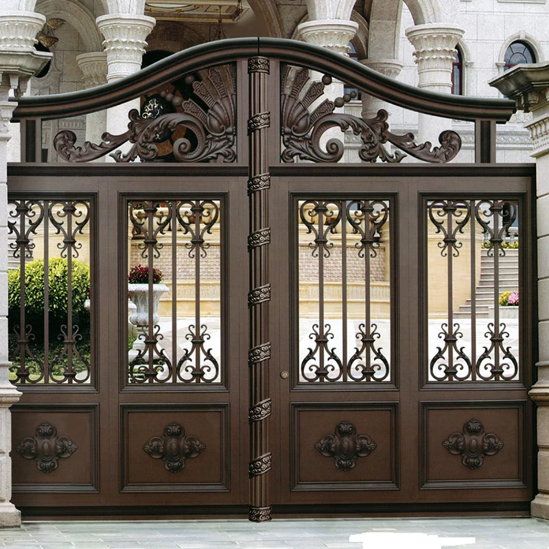 elegant wrought aluminum main gate