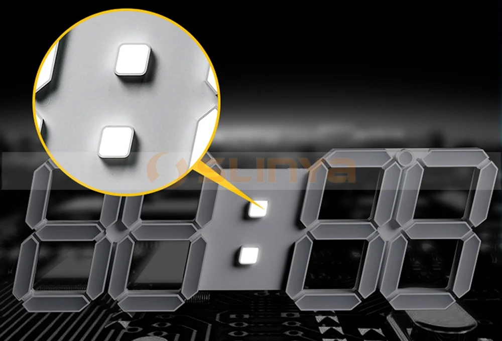 Multifunctional Wall Clock Timer LED Digital Wall Clock 12H/24H Time Display With Alarm