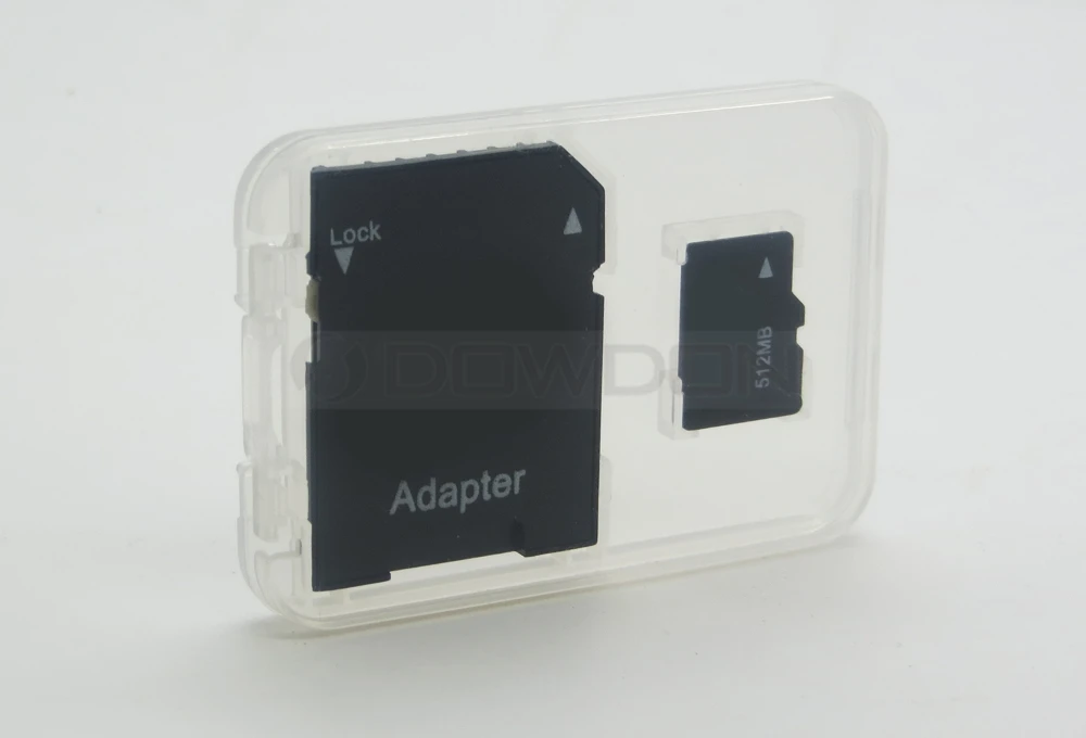 Memory Card Holder Case for Standard SDHC TF SD Card Adapter Micro SD Card White Plastic Case