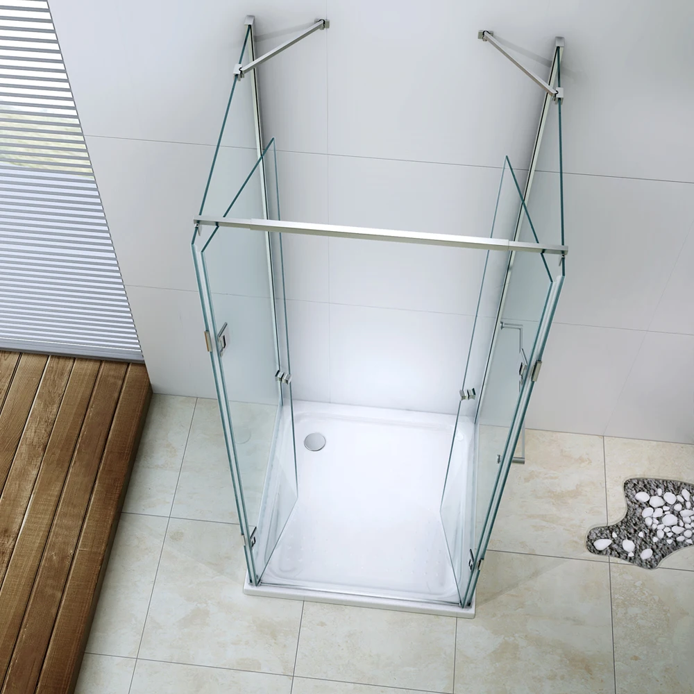 EX-407 Portable Sliding Plastic Hinged Shower Doors