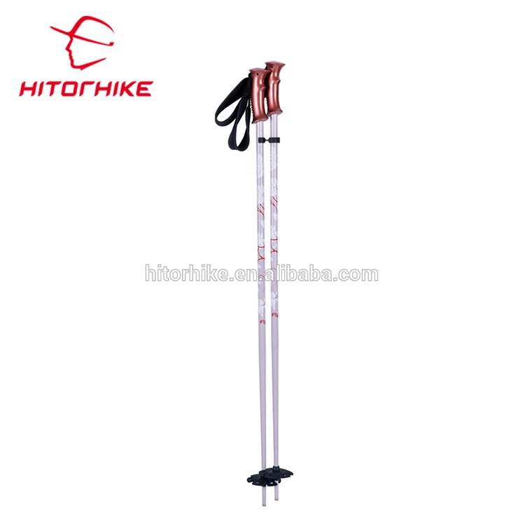 Hitorhike один раздел алюминия или углеродного волокна oem Поход полюс телескопические палки лыжные палки SP16