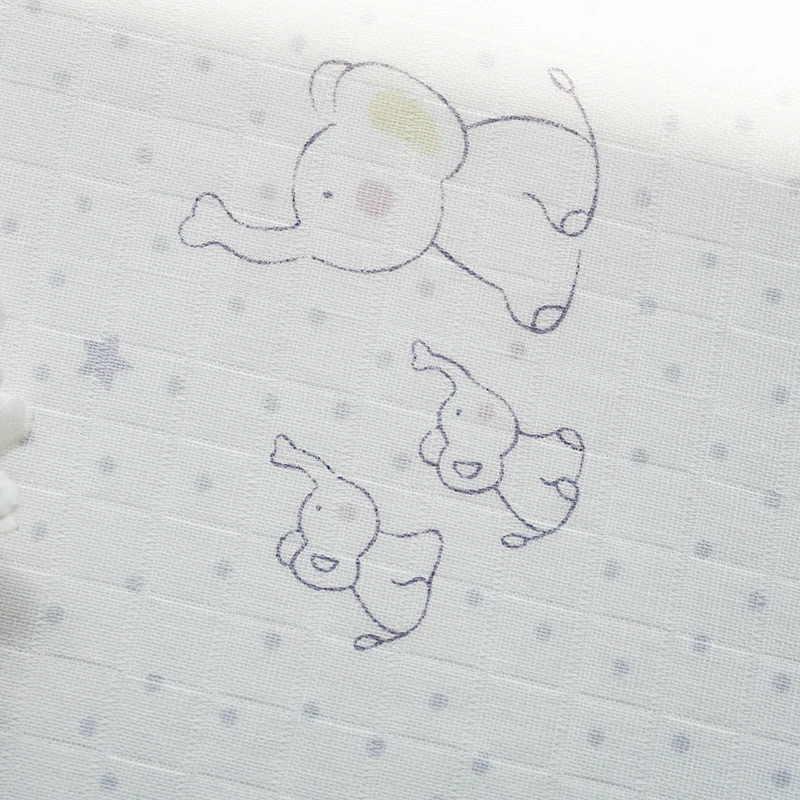 Modern design soft hand feel elephant print patterned cotton muslin voile fabric